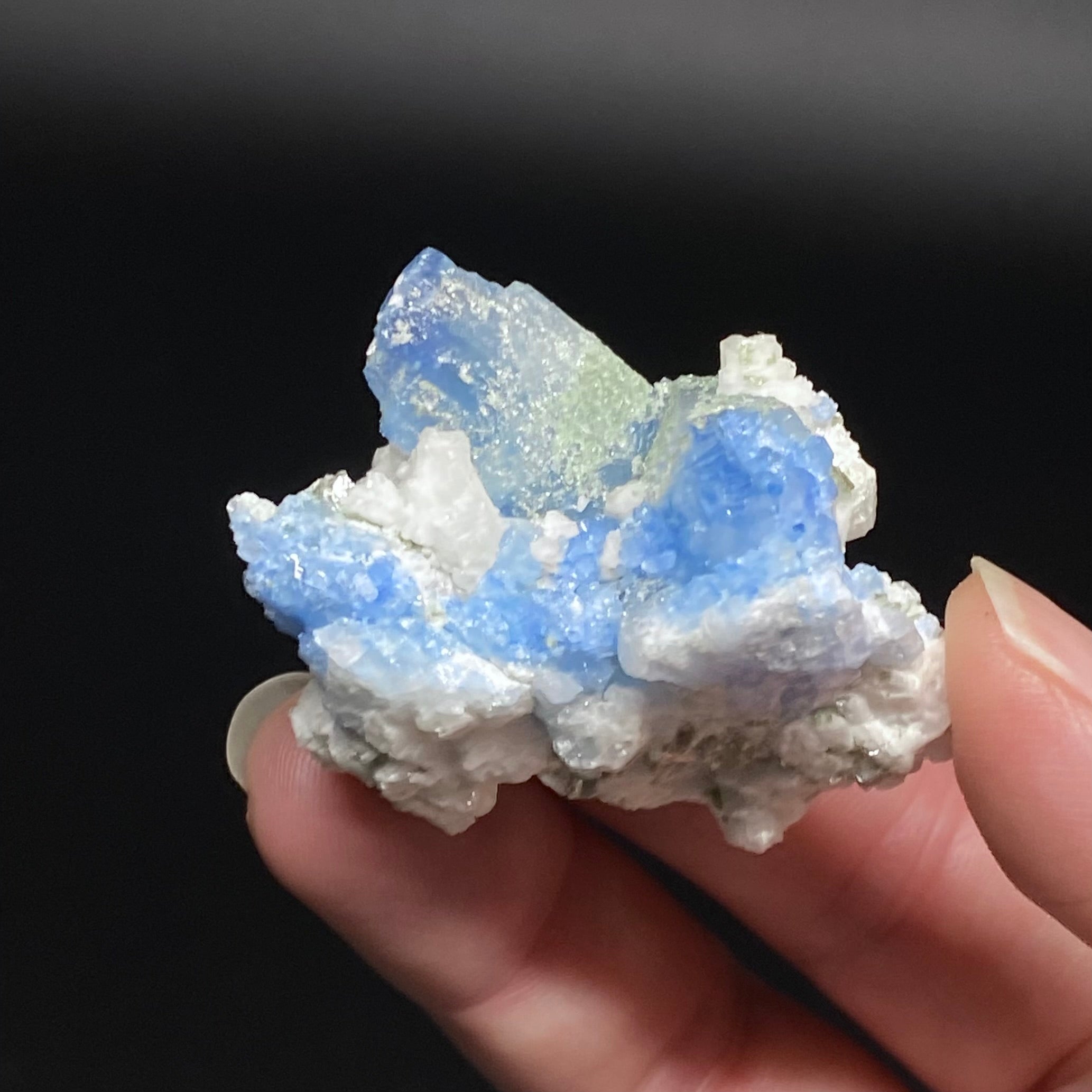 Blue Alkali Beryl Aquamarine with Muscovite Mica and Feldspar, Shigar Valley, Gilgit Baltistan, Pakistan