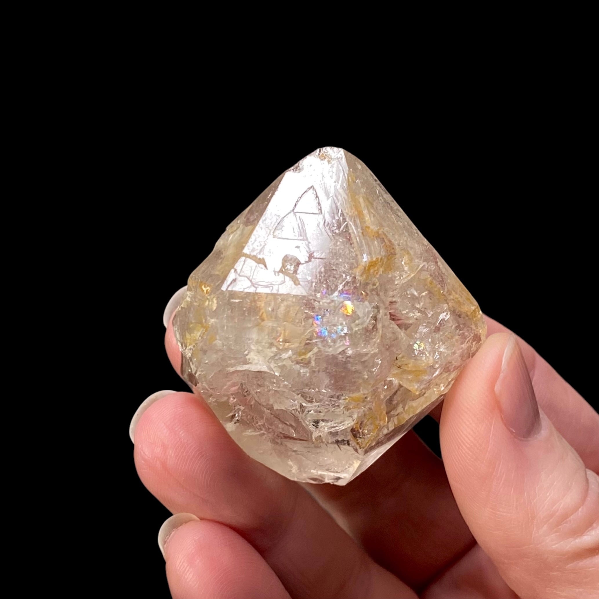 Double Terminated Fenster Quartz Crystal with Record Keepers