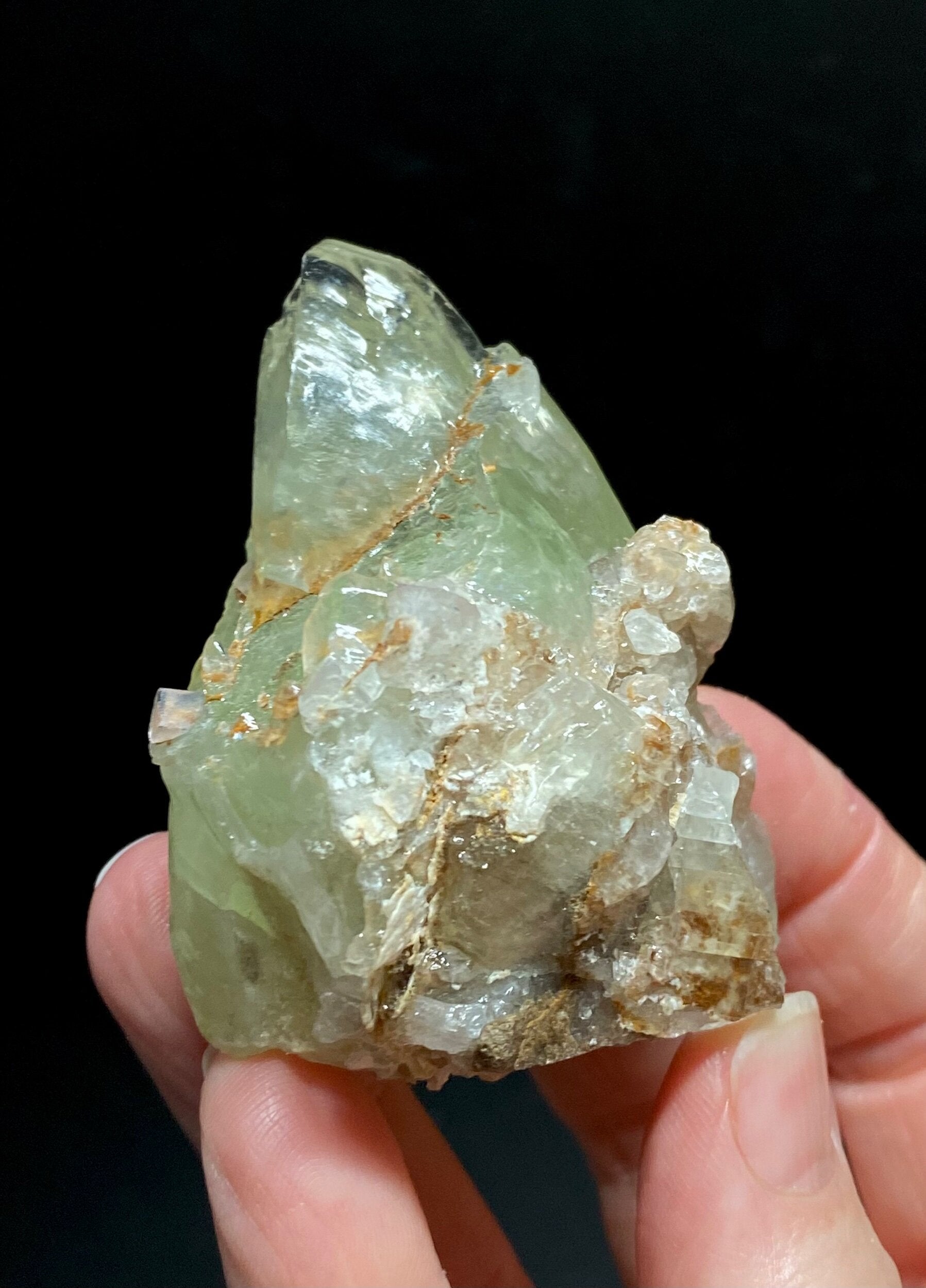 Lustrous “Lemon" Yellow Dogtooth Calcite Specimen