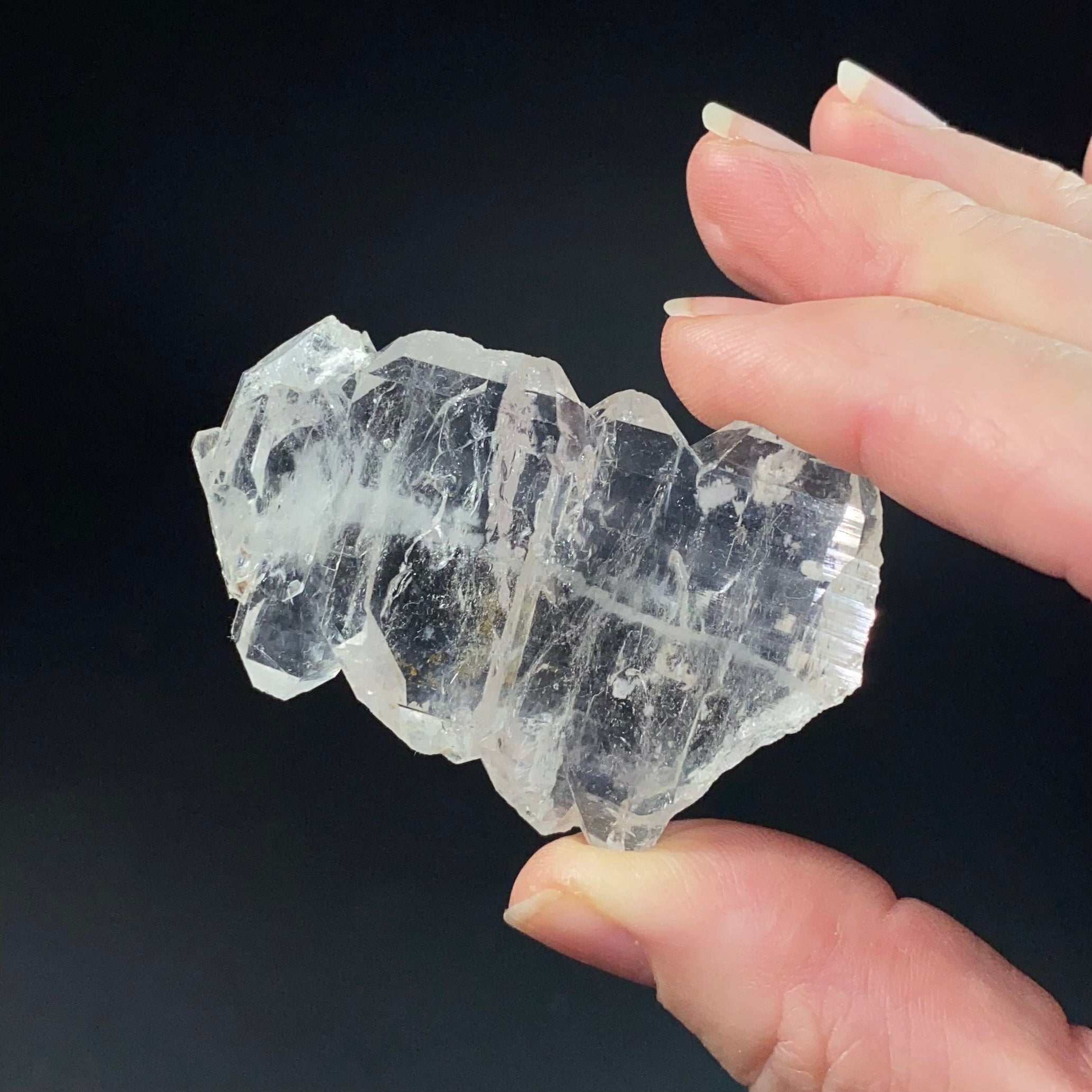 Tabular Faden Quartz Crystal Cluster