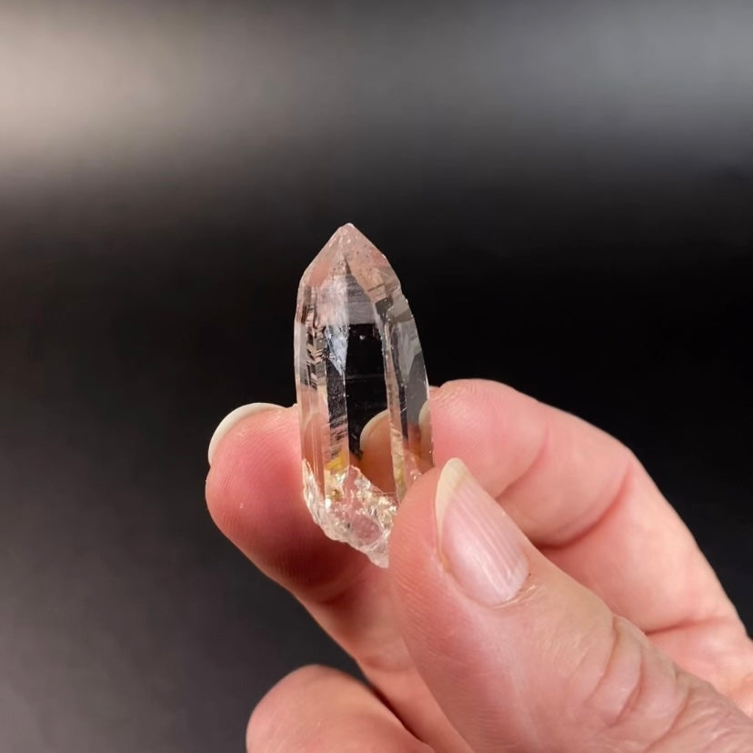 Himalayan Clear Quartz Crystal with Macromosaic Patterns
