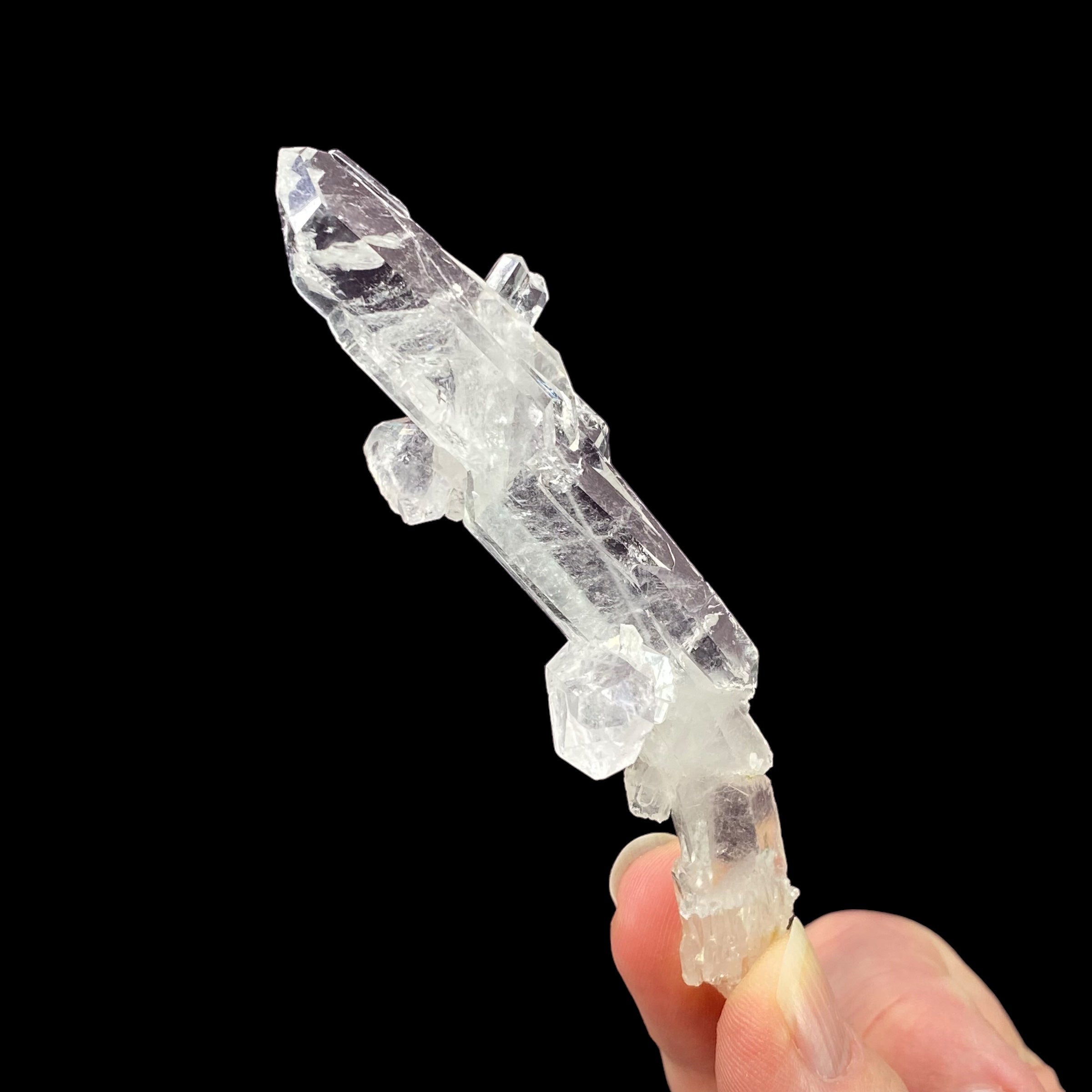 Faden Quartz Crystal Cluster with Natural Bend