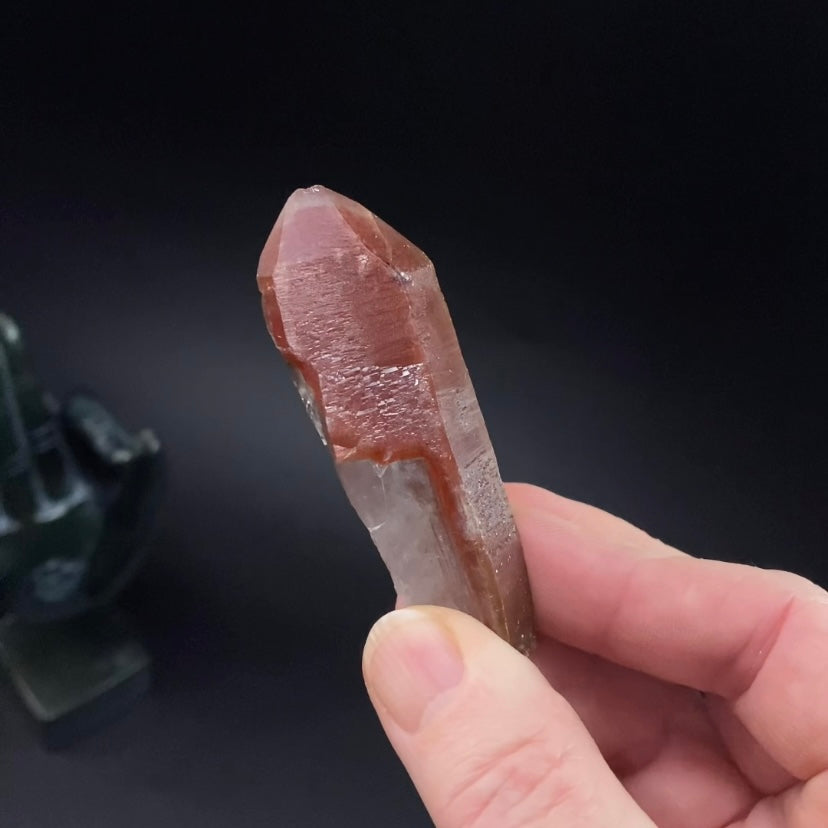 Red Hematite Quartz Crystal Specimen from Tourash, Morocco