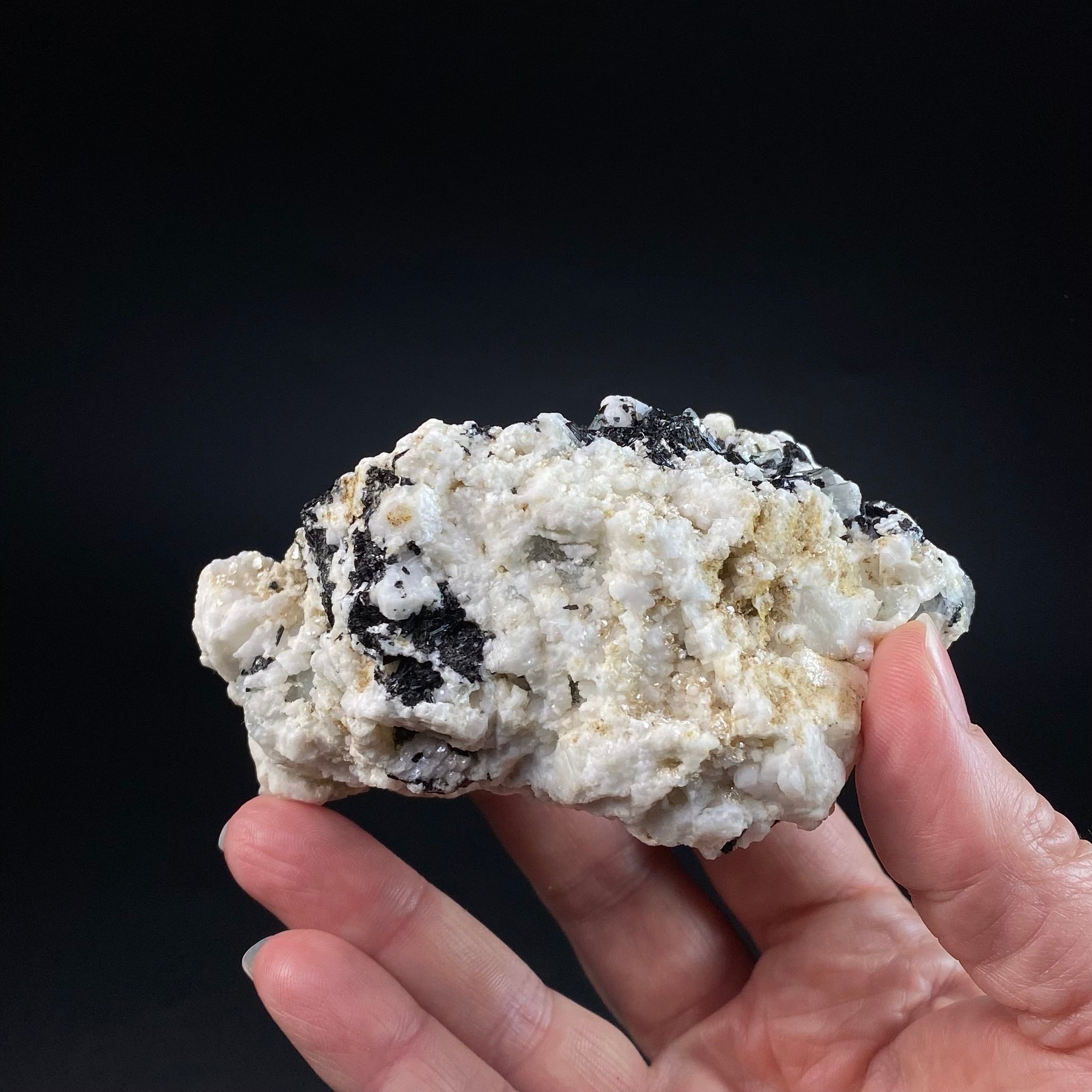 Aquamarine Crystals with Orthoclase and Black Tourmaline, Shigar Valley, Pakistan