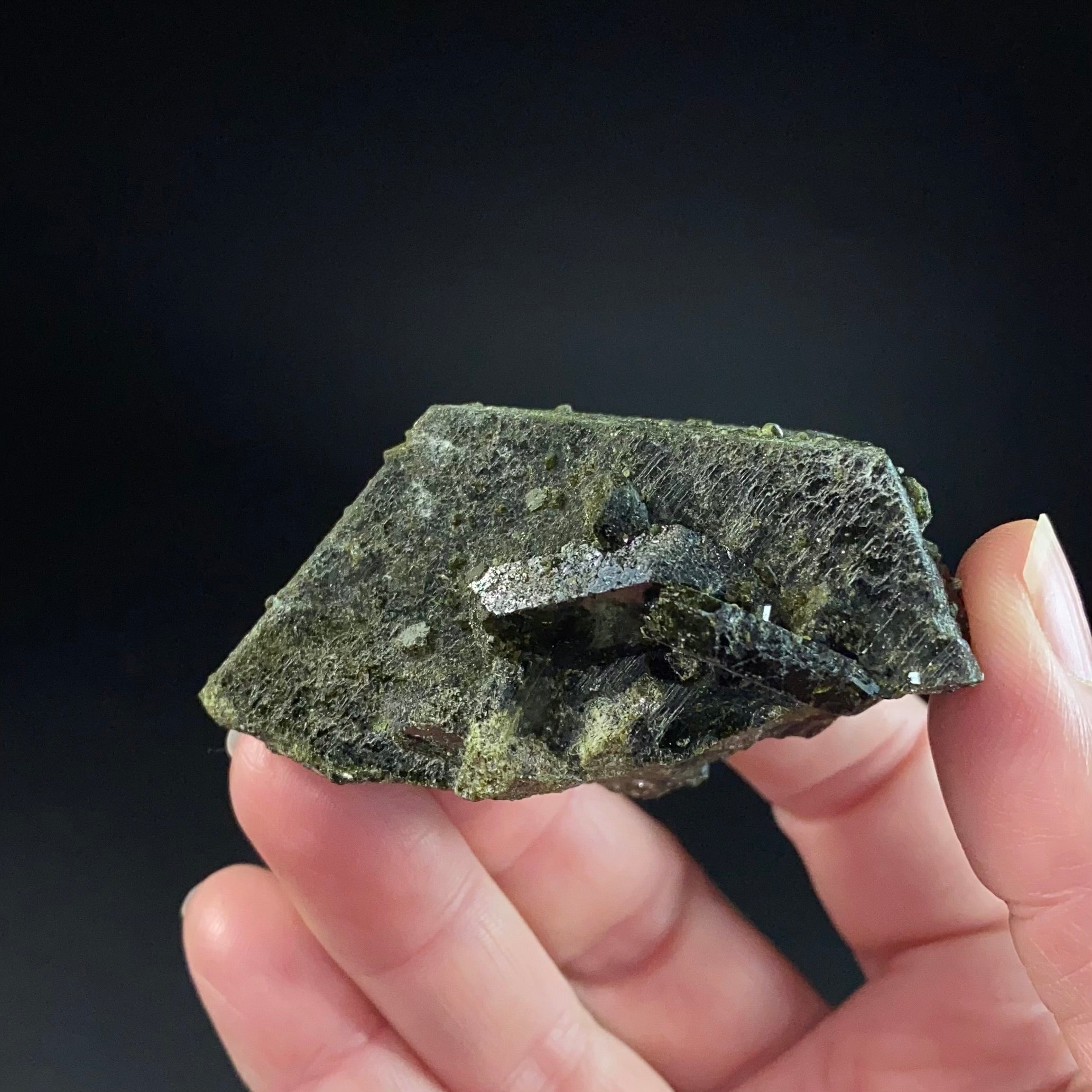 Epidote and Magnetite Specimen, Ras Koh Mountains, Kharan, Balochistan, Pakistan