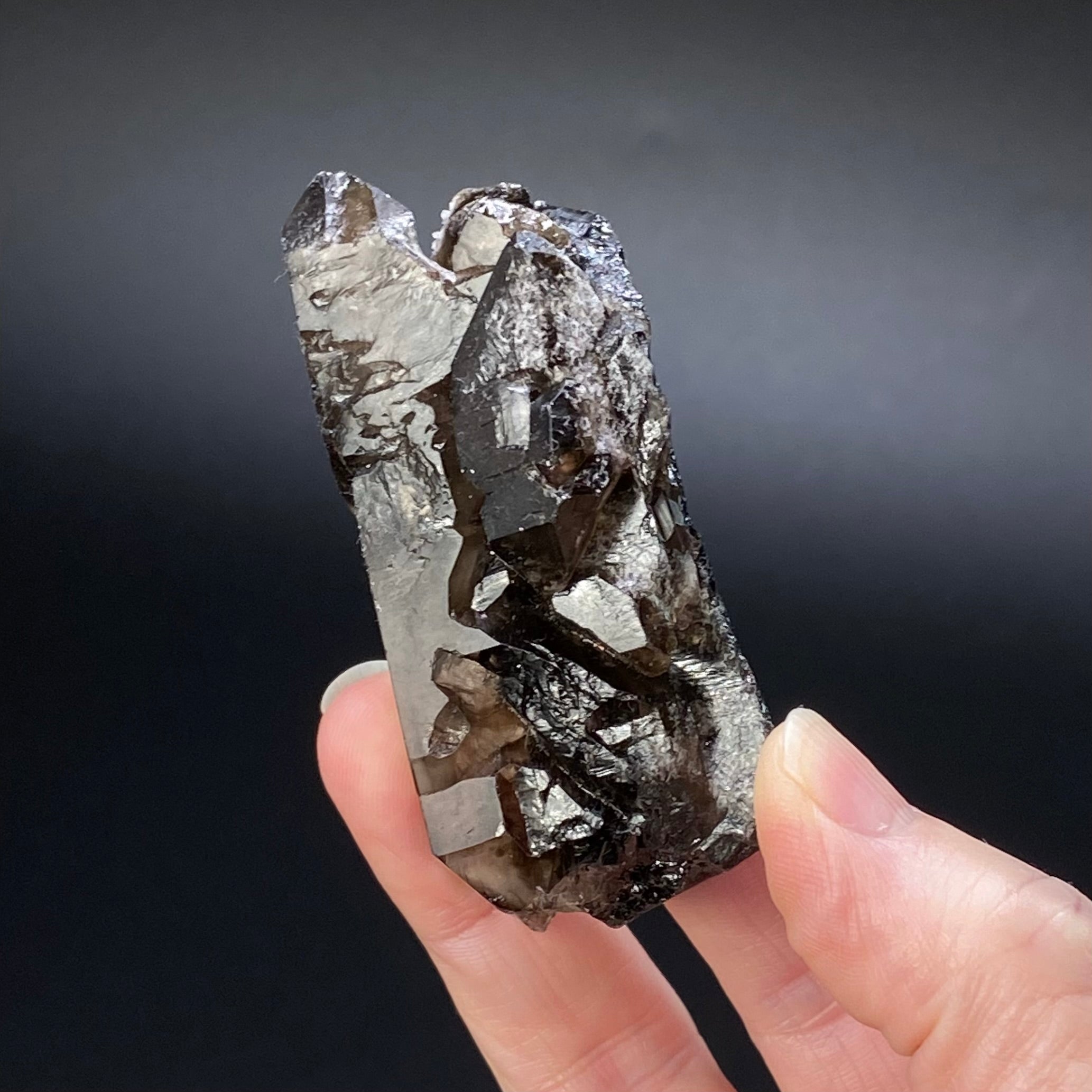 Smoky Elestial Quartz from Minas Gerais, Brazil