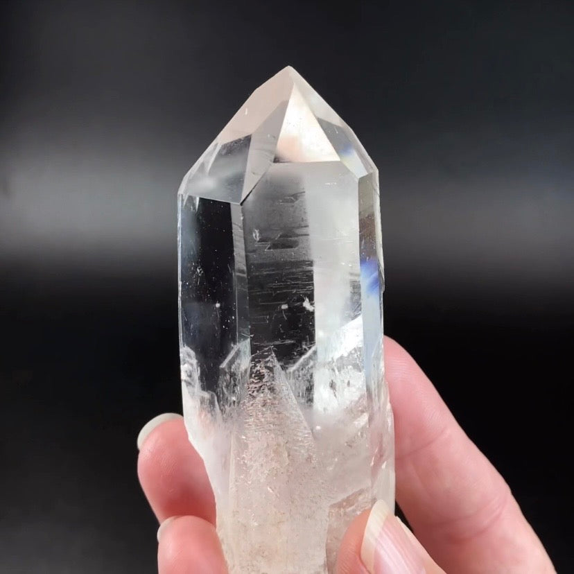 Water Clear Quartz Crystal with Starbrary Markings, Minas Gerais, Brazil