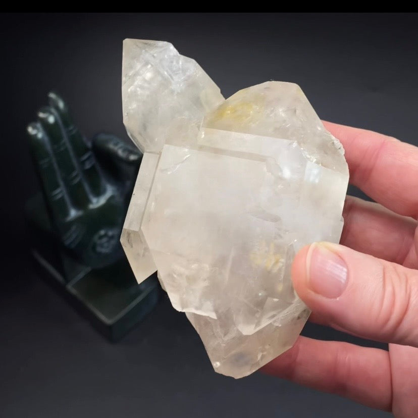 Double Terminated Clear Quartz Crystal Cluster