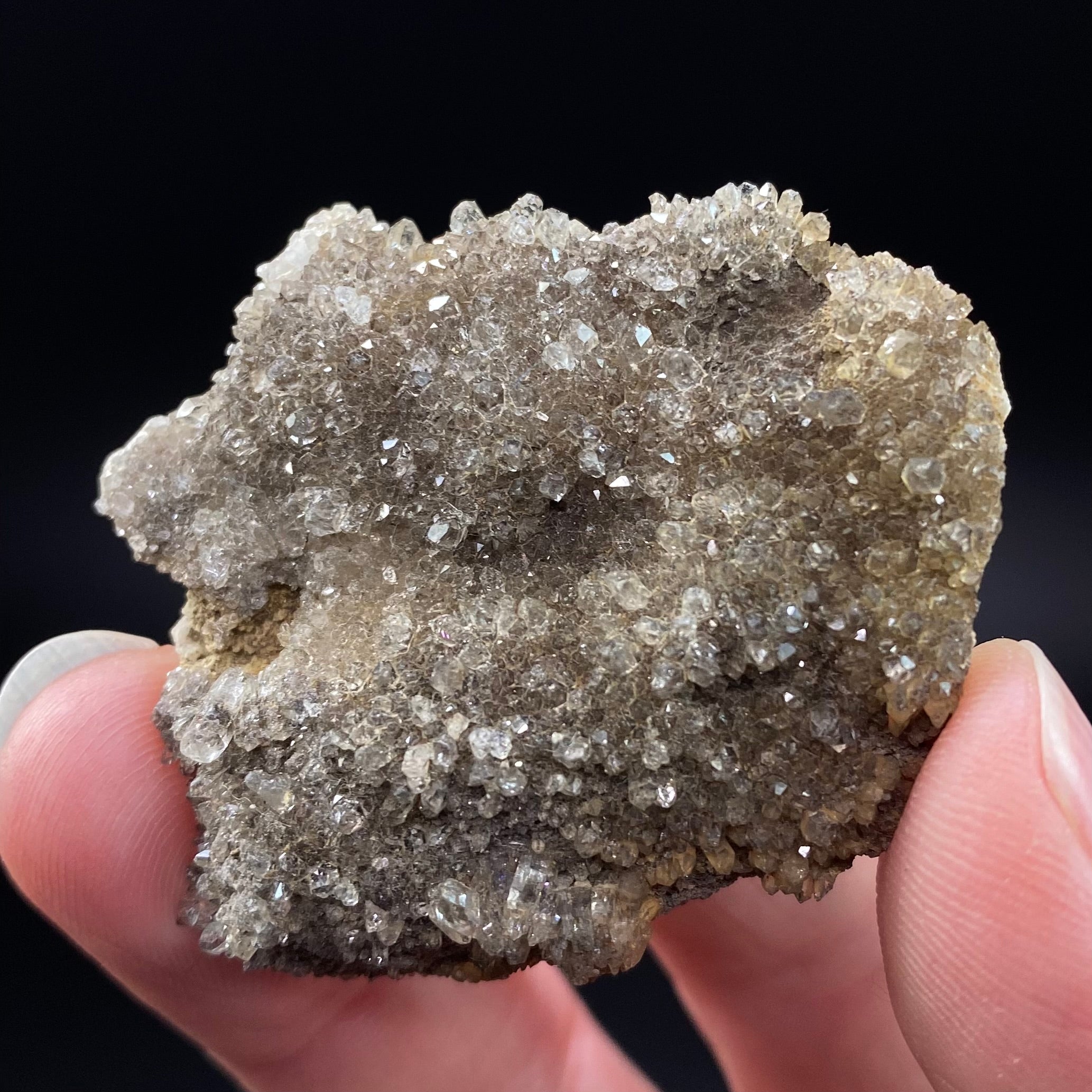 Druzy Herkimer Quartz Plate