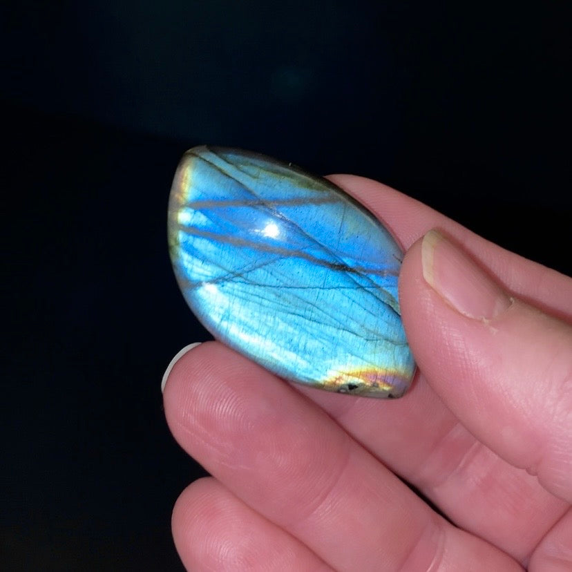 Blue Flash Labradorite Freeform Cabochon