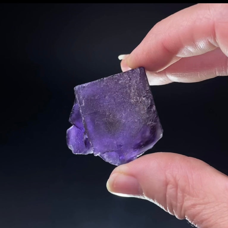 Deep Purple Fluorite Cube Cluster