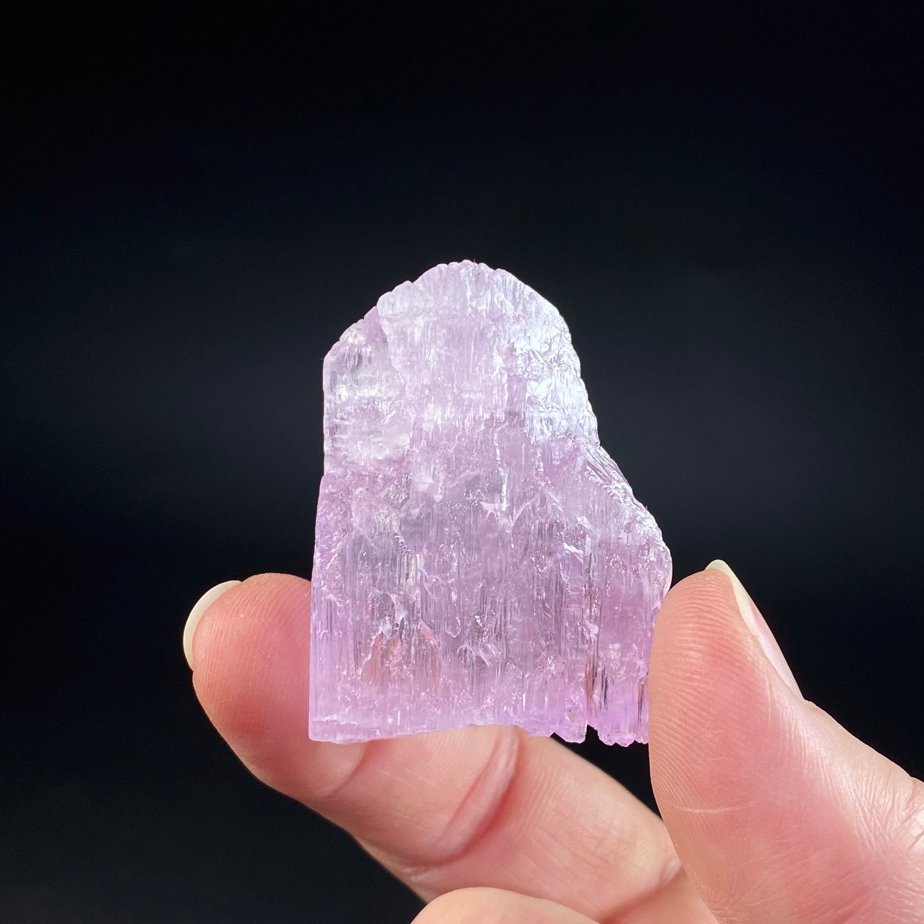 Pink Kunzite Spodumene Crystal, Fluorescent with Multiple Terminations