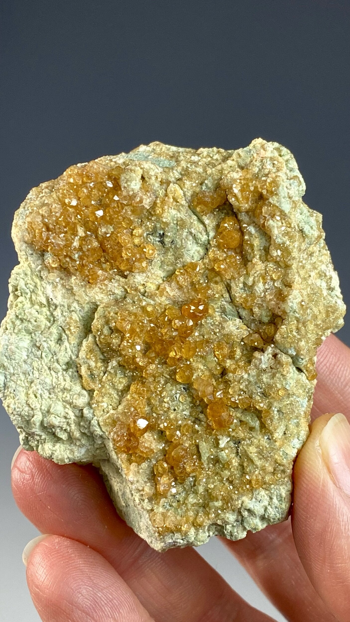 Orange Garnet Cluster on Matrix from Pakistan