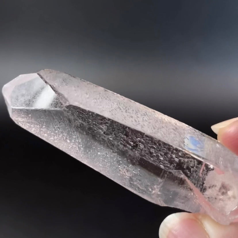 Water Clear Quartz Crystal with Starbrary Markings, Minas Gerais, Brazil