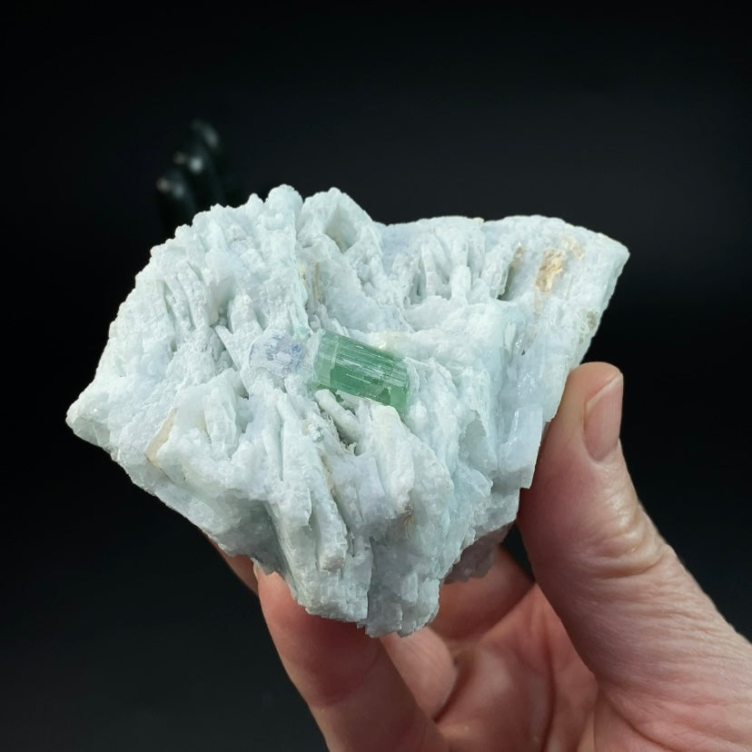 Green Tourmaline on Cleavelandite, Afghanistan