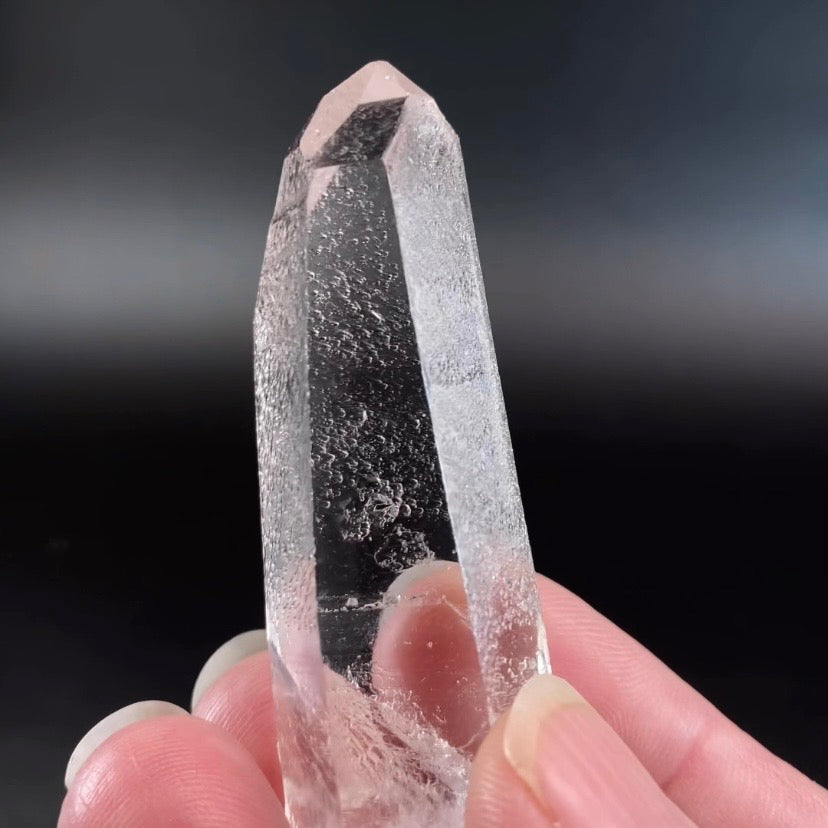 Water Clear Quartz Crystal with Starbrary Markings, Minas Gerais, Brazil