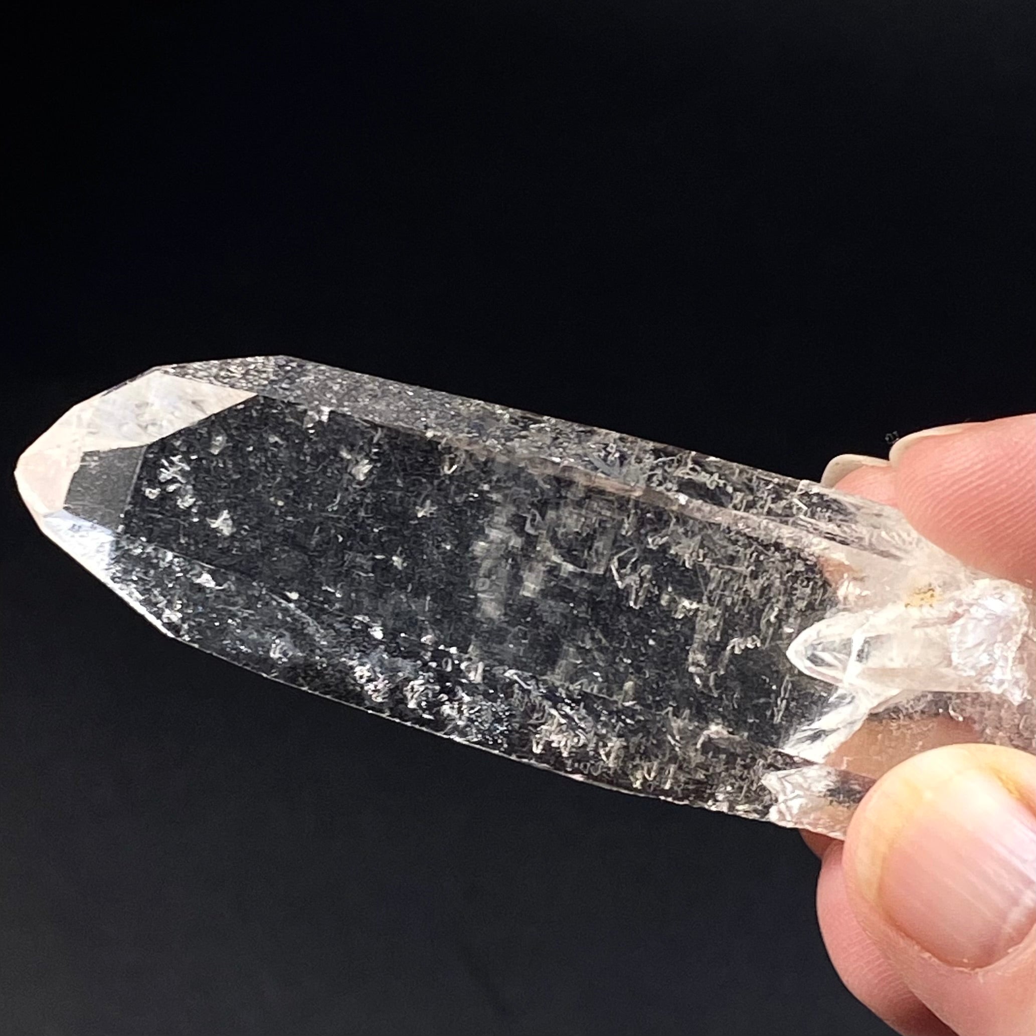 Water Clear Quartz Crystal with Starbrary Markings, Minas Gerais, Brazil