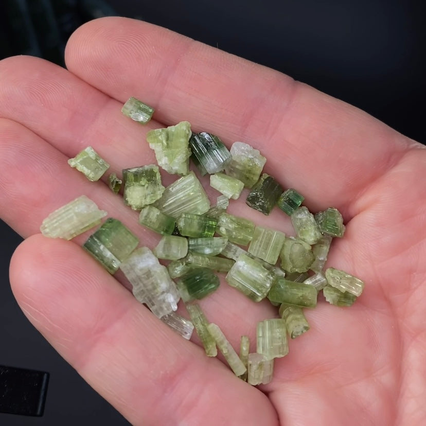 Green Tourmaline Lots 10 Grams from Paprok, Afghanistan