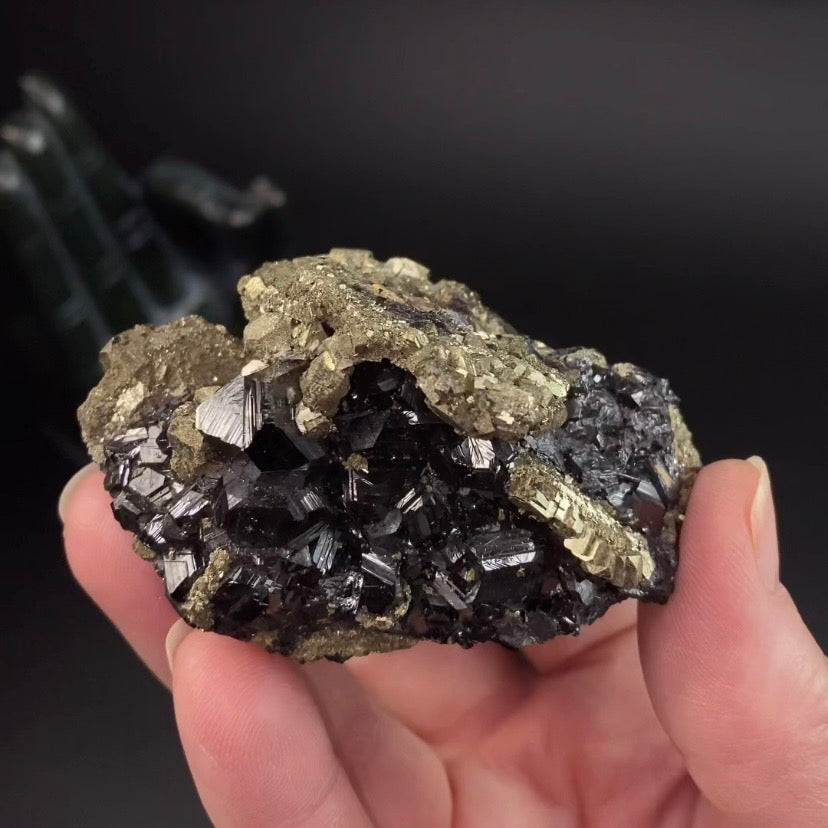 Sphalerite and Pyrite After Pyrrhotite from Trepca Mine Complex, Kosovo - Natural Mineral Specimens