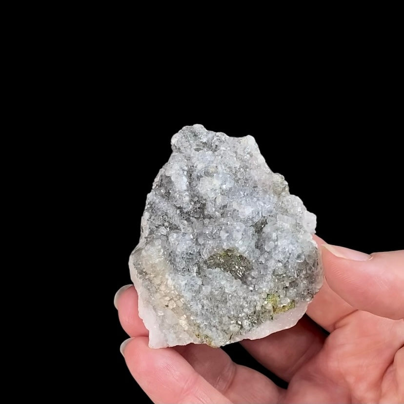 Iridescent Pyrite with Fluorescent Calcite from Trepca Mine Complex, Mitrovica, Kosovo