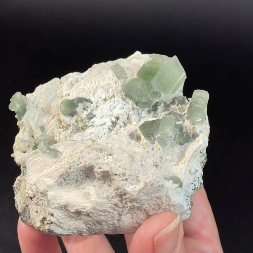 Chlorite Included Pericline Albite Crystals on Matrix