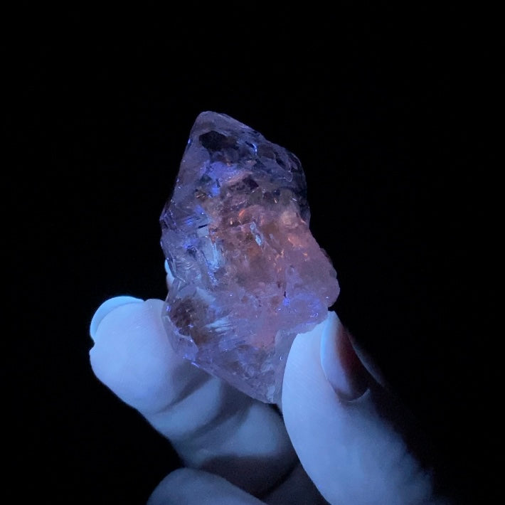 Fenster Quartz Crystal with Fluorescent Inclusions and Double Terminations