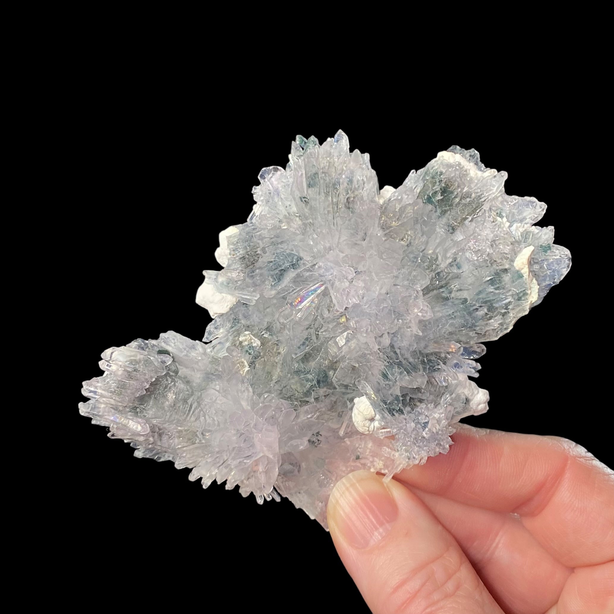 Radial Amethyst "Flower" Cluster with Celadonite