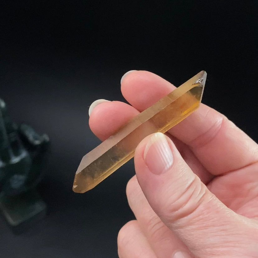 Double Terminated Slender Smoky Citrine Crystal from Chibuku Mine, Zimbabwe