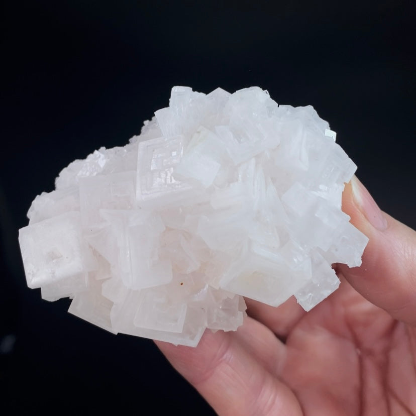 Light Pink Halite Crystal Specimen