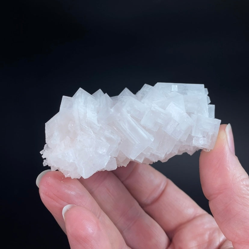 Light Pink Halite Crystal Specimen