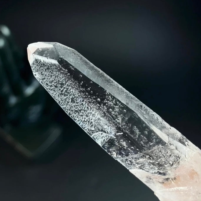 Water Clear Trigonal Habit Quartz Crystal with Starbrary Markings, Minas Gerais, Brazil