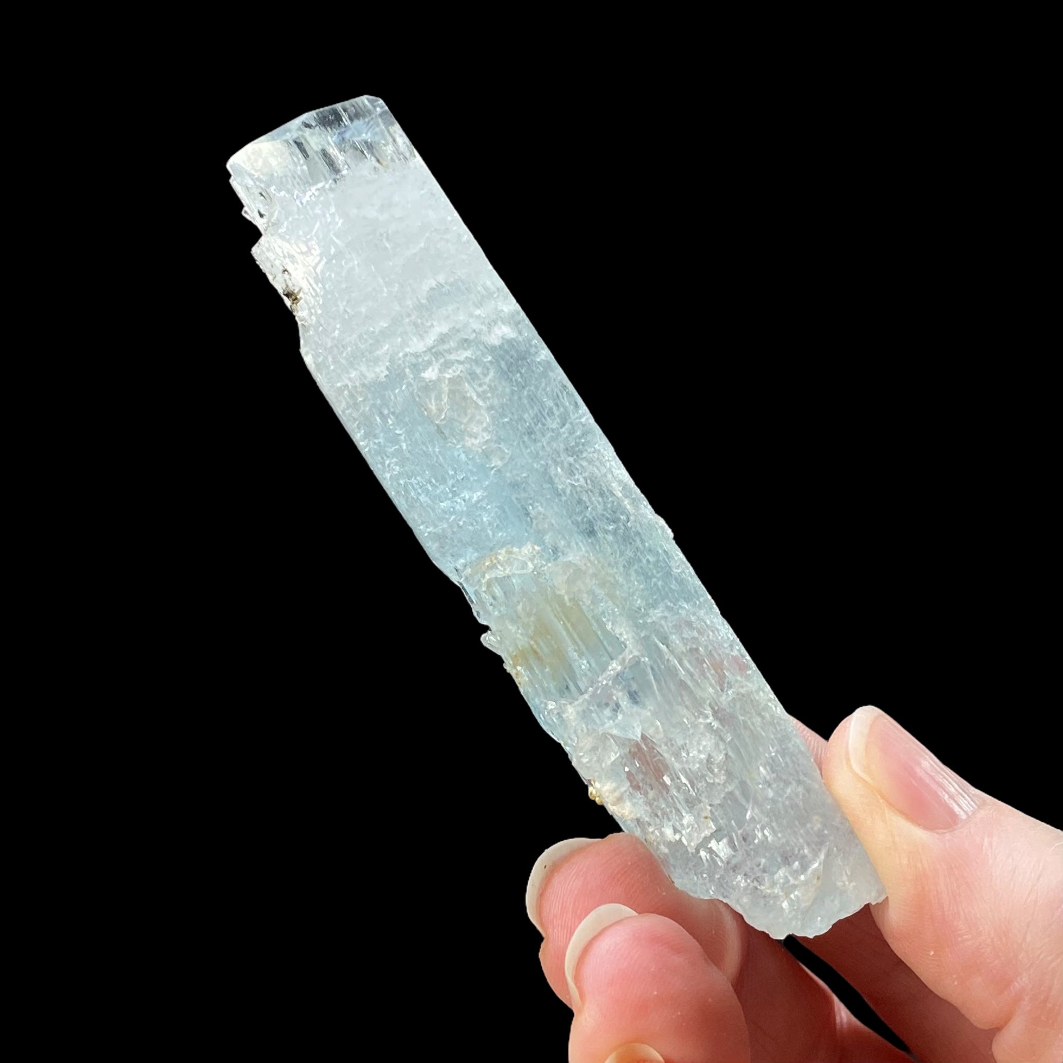 Aquamarine Crystal with Minor Black Tourmaline & Feldspar