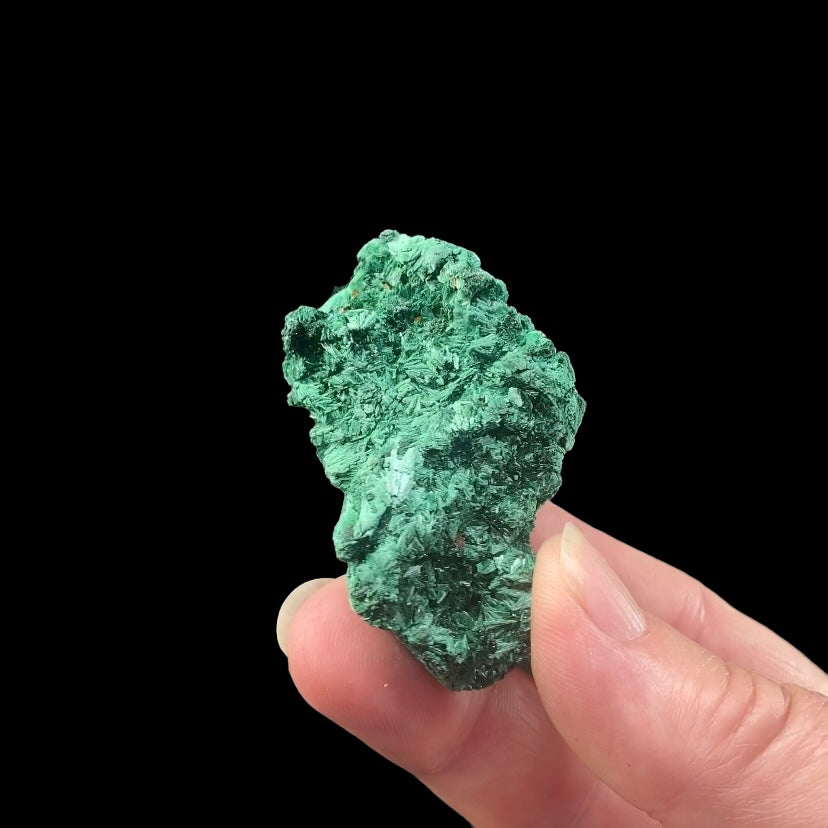 Fibrous Velvet Malachite Specimen, Natural Malachite