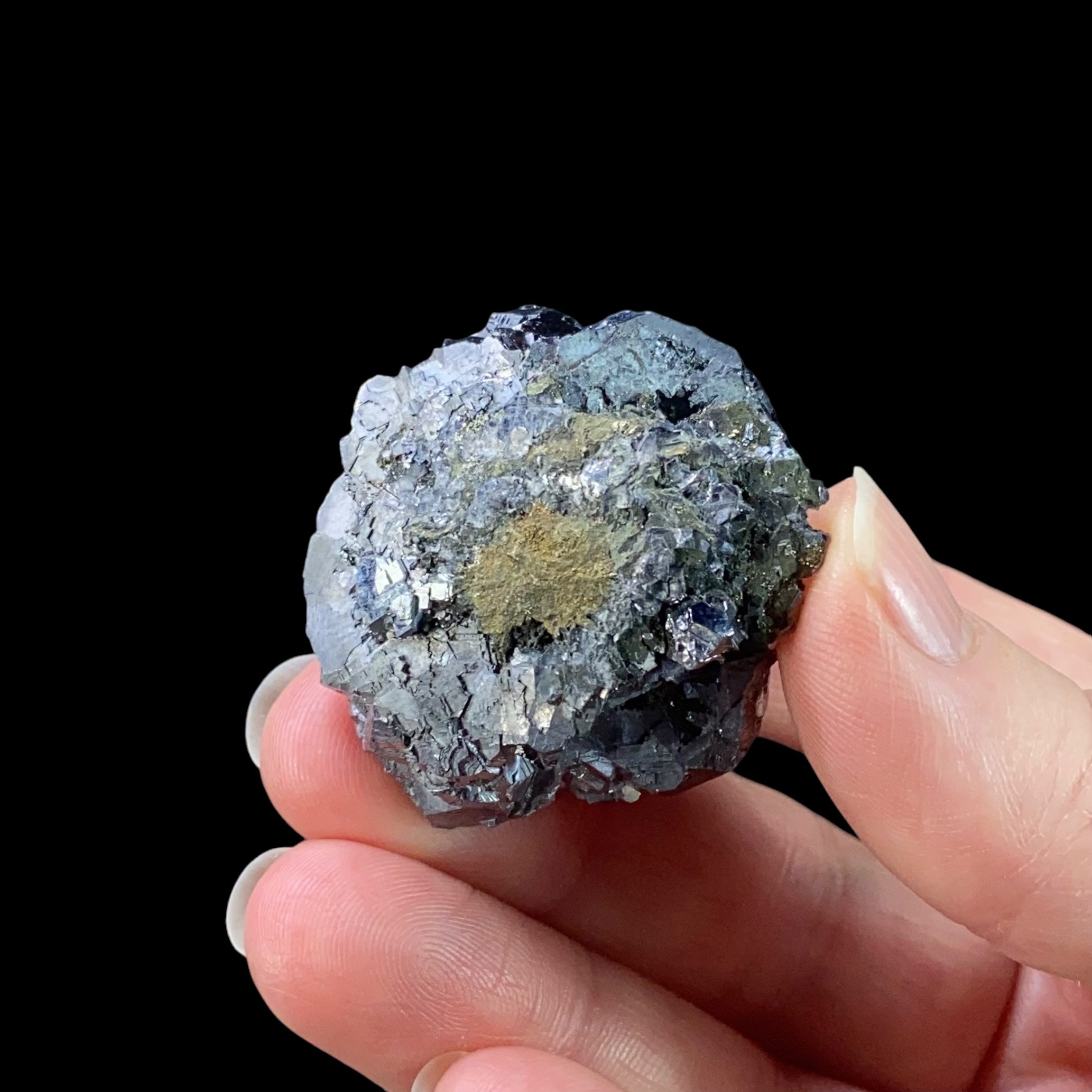 Rare Star-Shaped Galena Crystal Cluster with Pyrite After Pyrrhotite Core from Trepca Mines, Kosovo