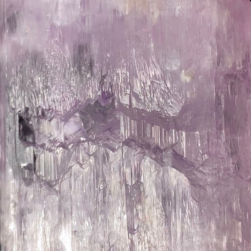 Large Pink Kunzite Spodumene Crystal, Fluorescent