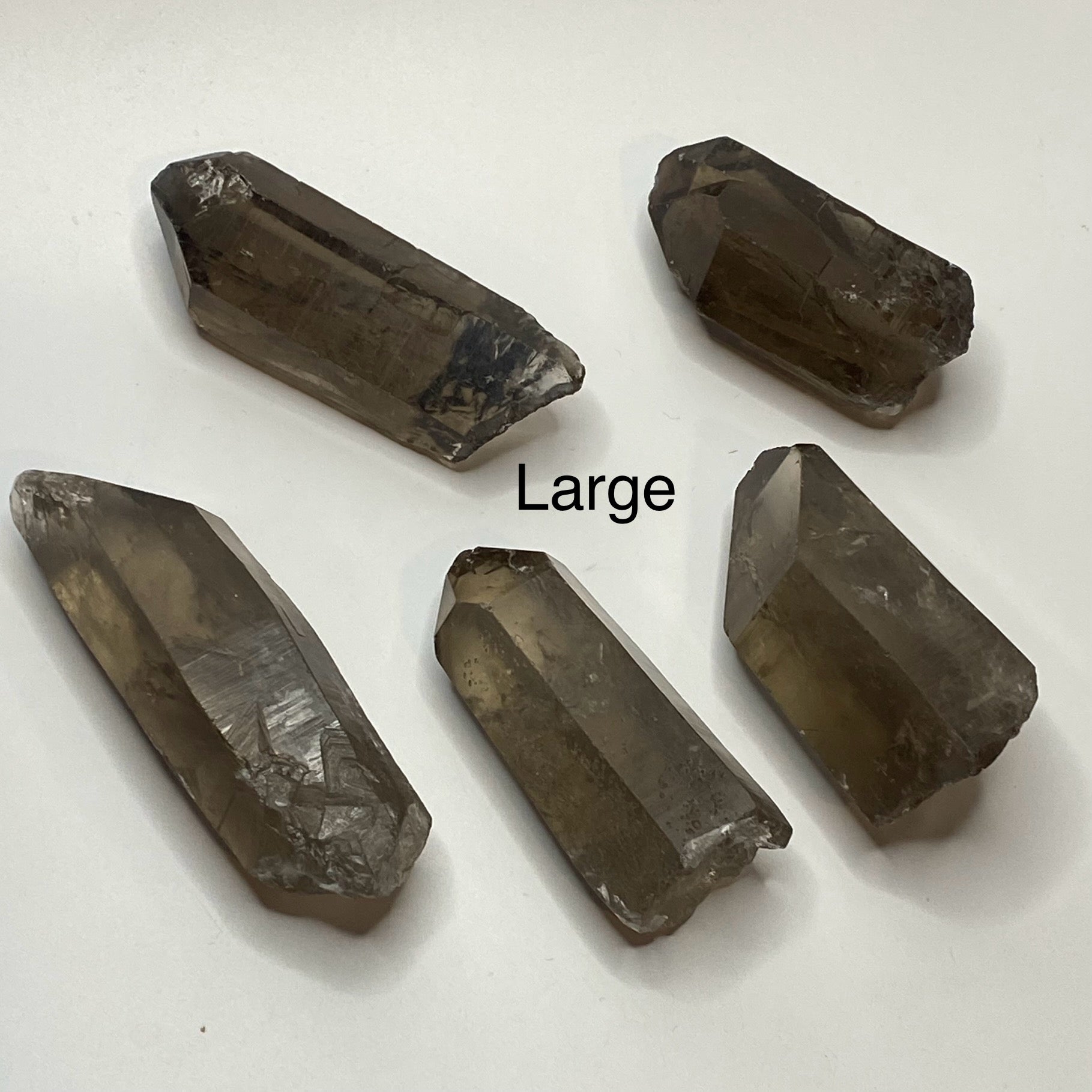 ONE (1) Clear Smoky Quartz Crystal Three Sizes Available