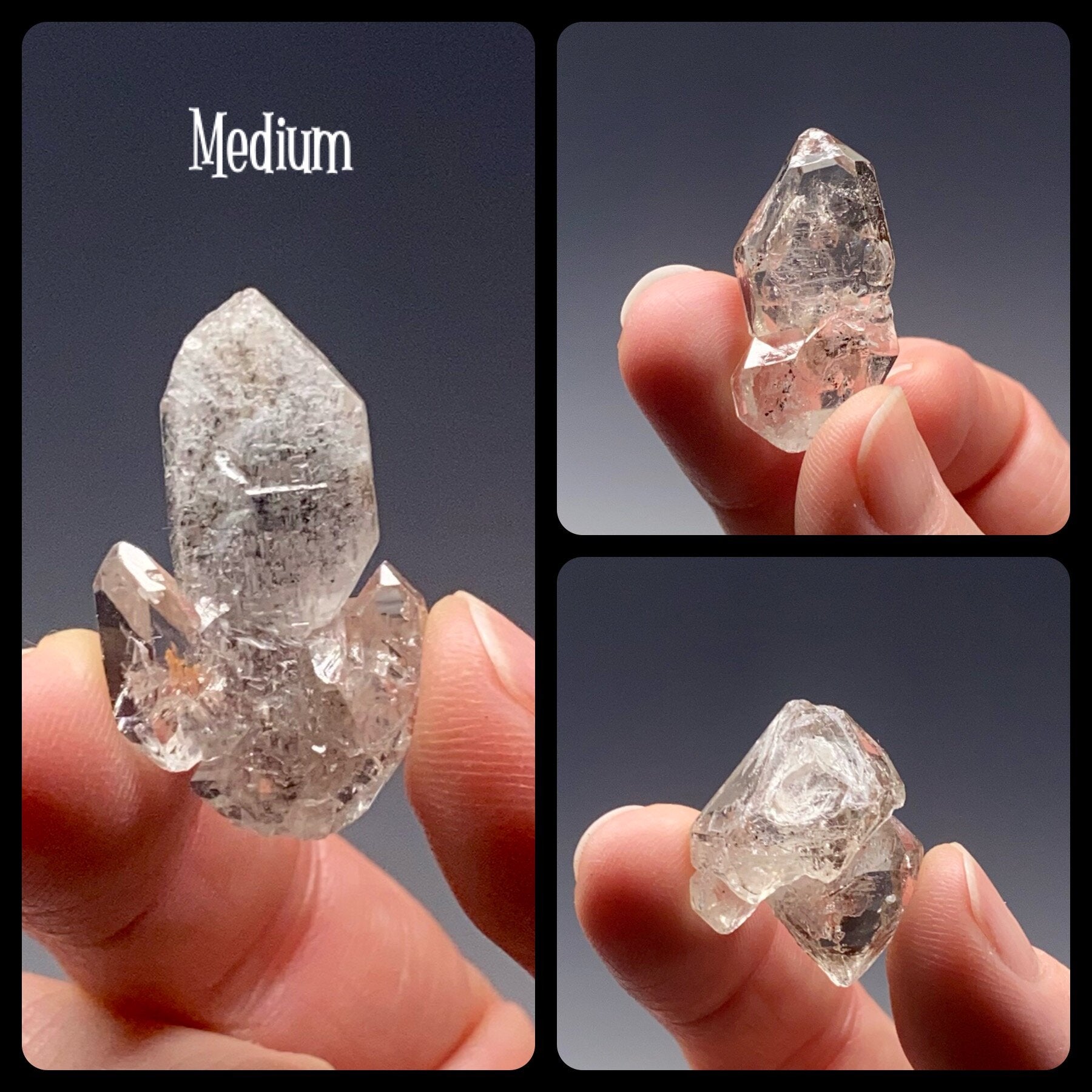 ONE (1) Double Terminated, "Diamond" Quartz Crystal