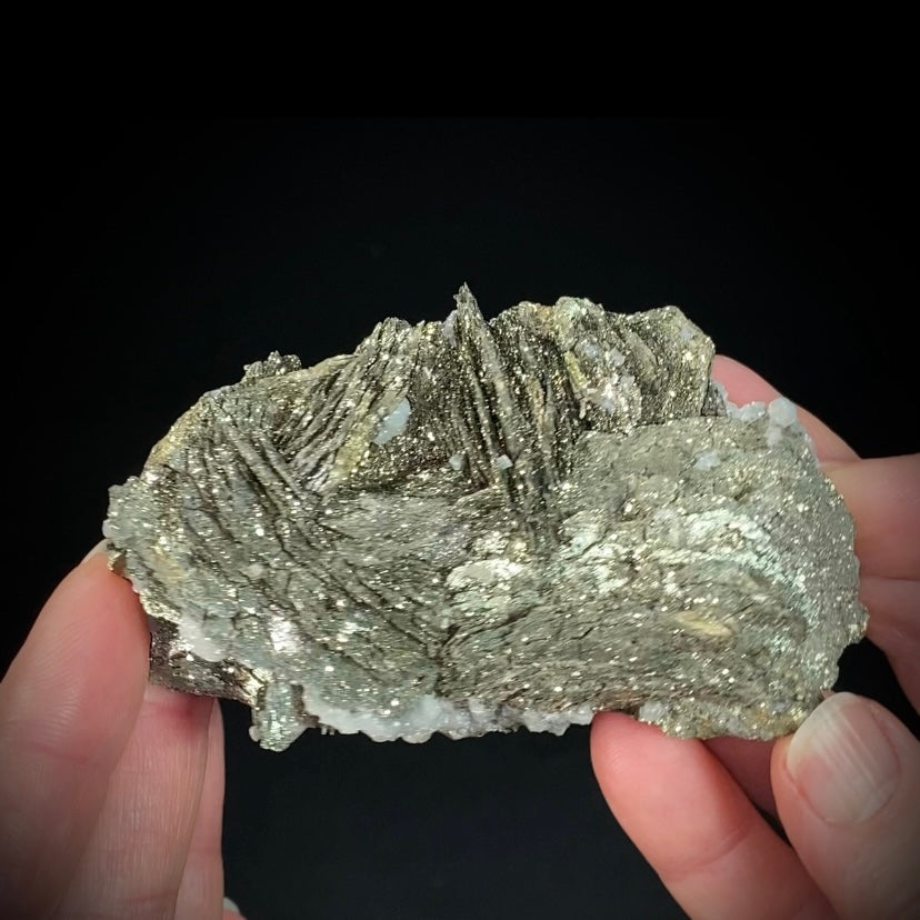 Pyrite After Pyrrhotite with Calcite from Trepca Mine Complex, Kosovo