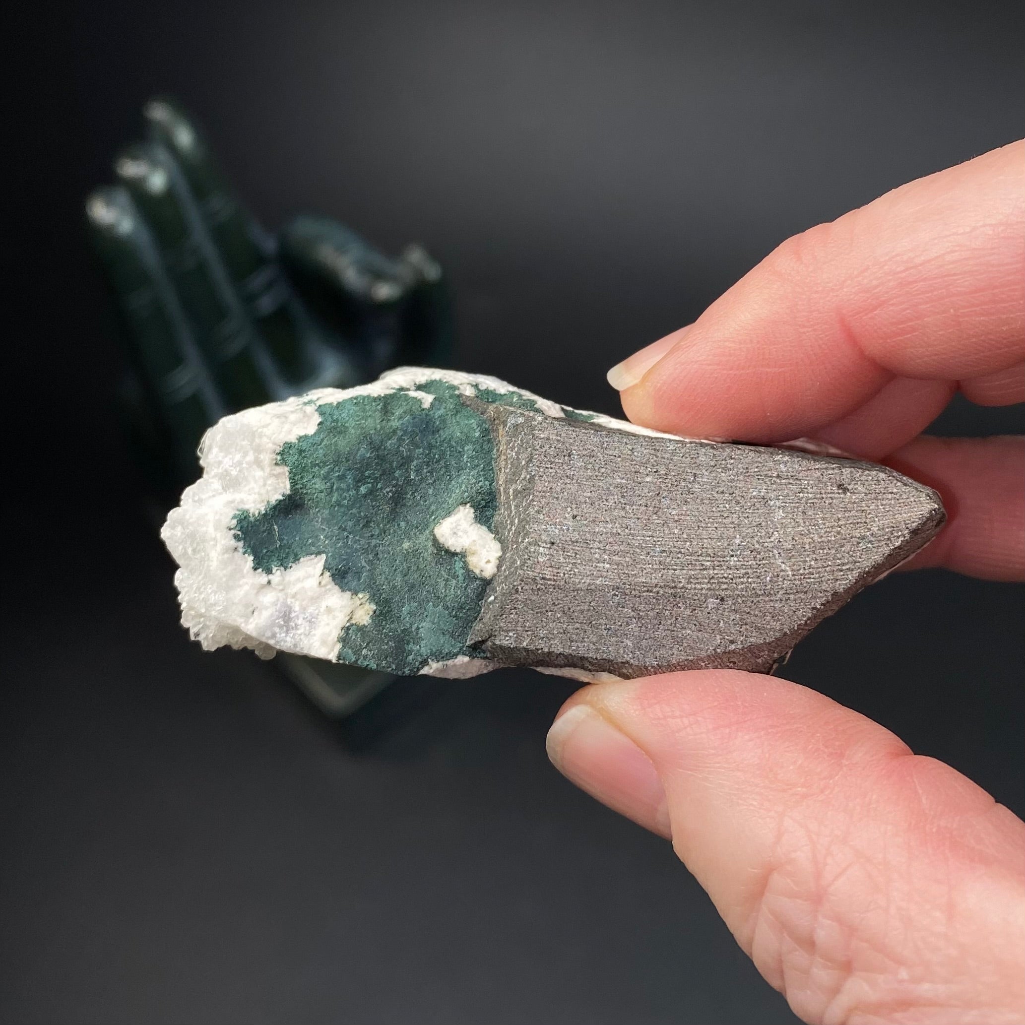 Phosphorescent Golden Honey Calcite Crystals on Druzy Quartz in Basalt Pocket