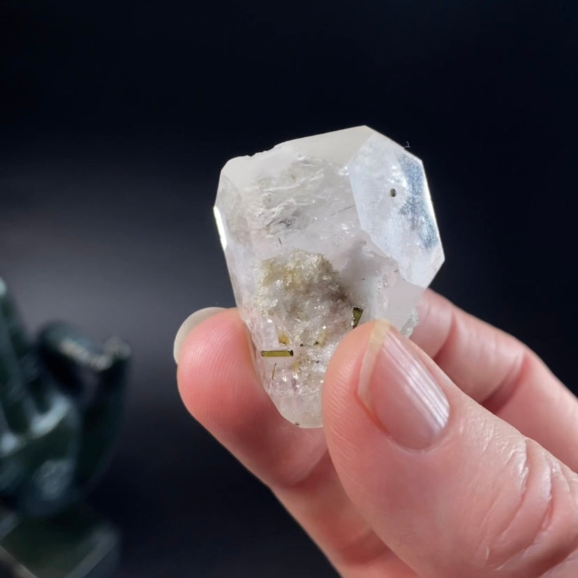 Morganite Crystal with Green Tourmaline & Quartz, Pech, Afghanistan