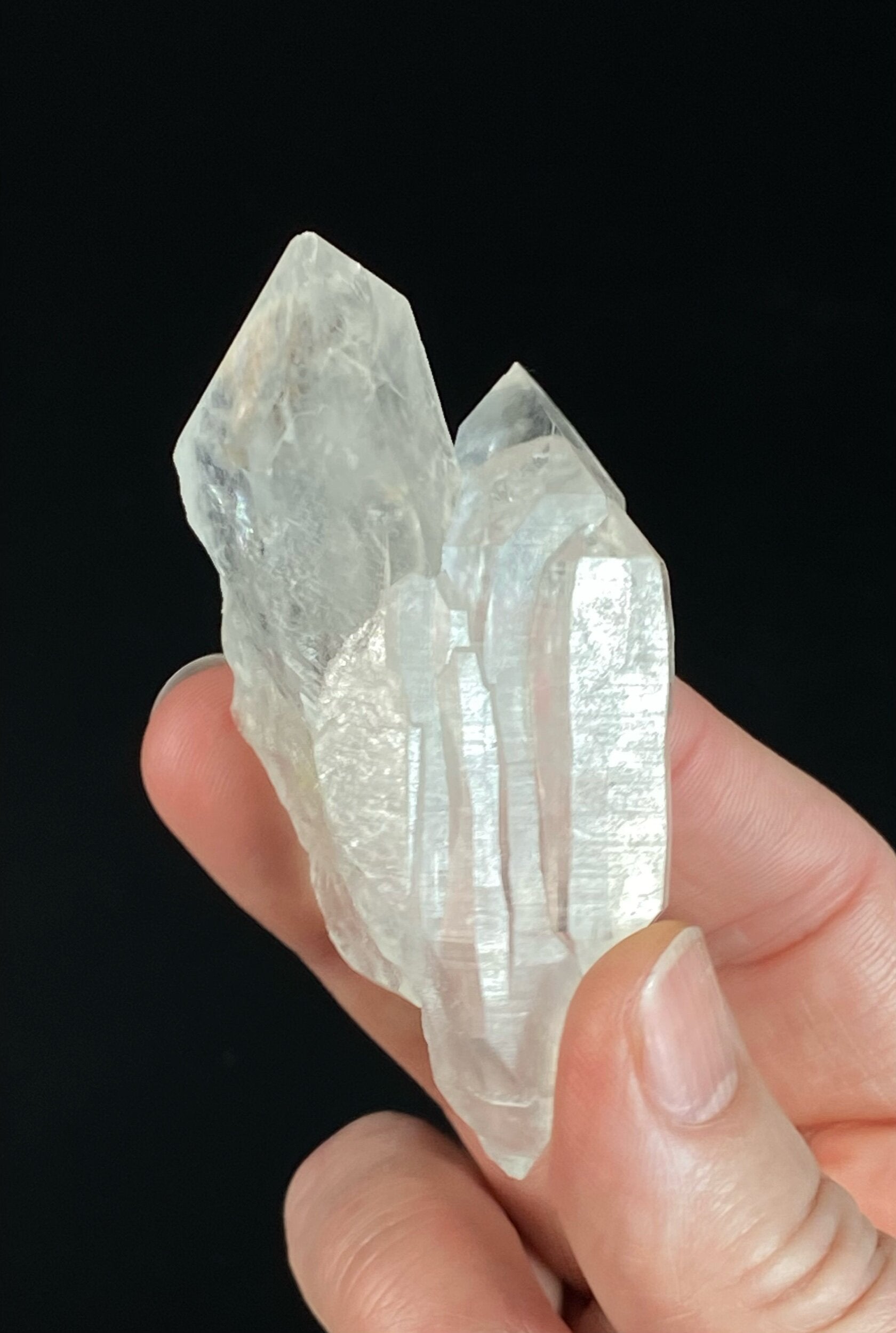 Doubly Terminated Himalayan Quartz Crystal Cluster