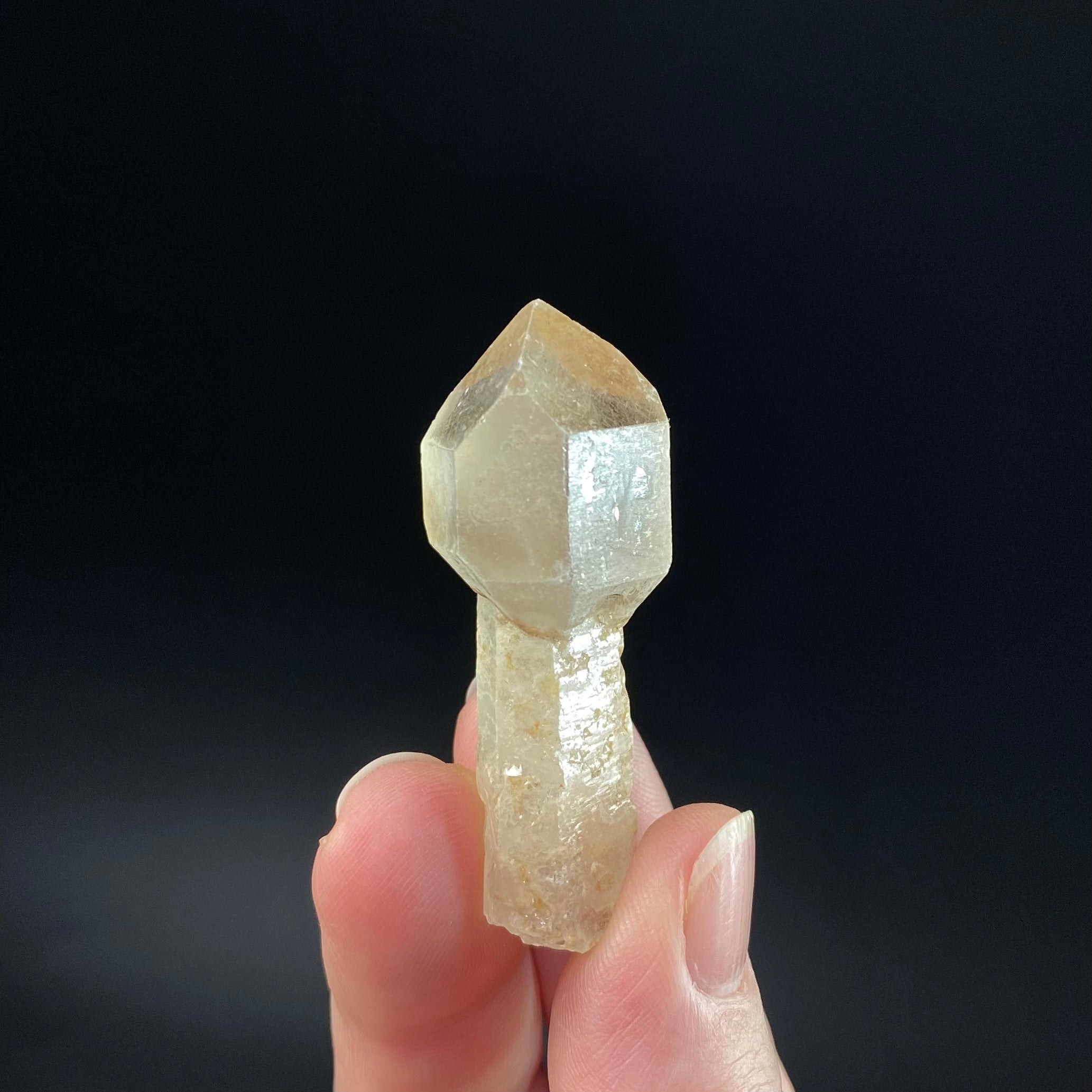 Light Smoky Quartz Scepter Crystal with Rare Trigonal Growth Habit