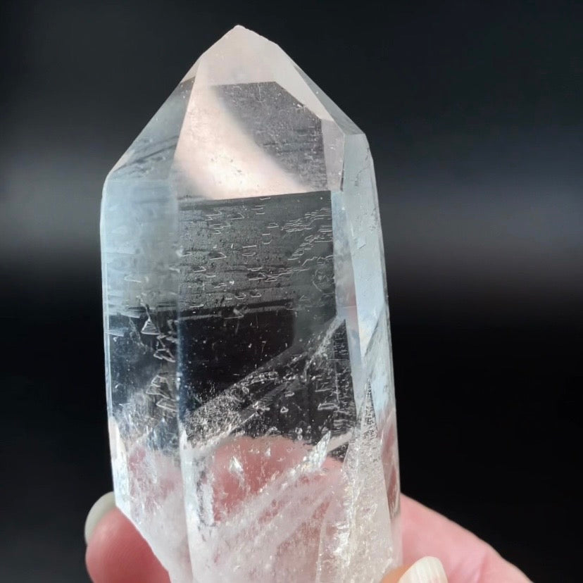 Water Clear Quartz Crystal with Starbrary Markings, Minas Gerais, Brazil