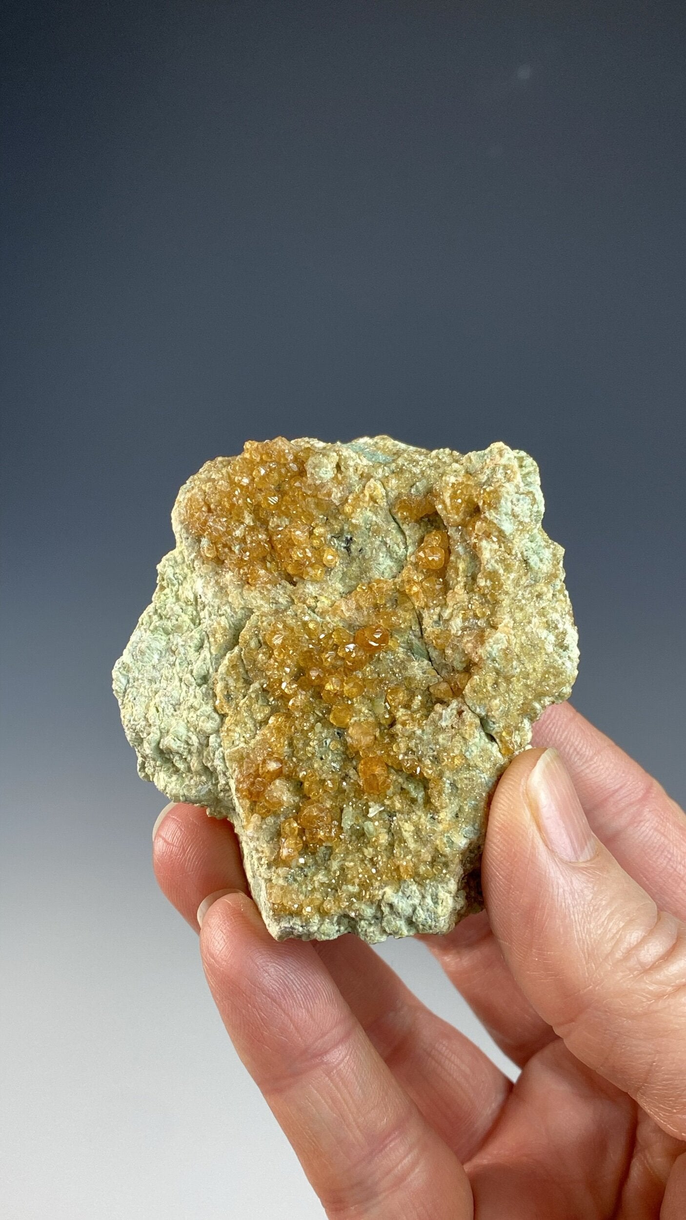 Orange Garnet Cluster on Matrix from Pakistan