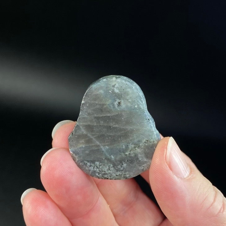Labradorite Carved Buddha Cabochon - Pocket Stone