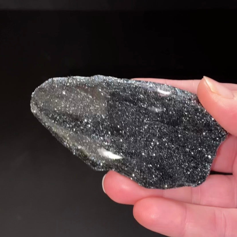 Sparkly Specularite Micaceous Hematite Specimen from Keewenaw Peninsula- Partial Polish & Raw