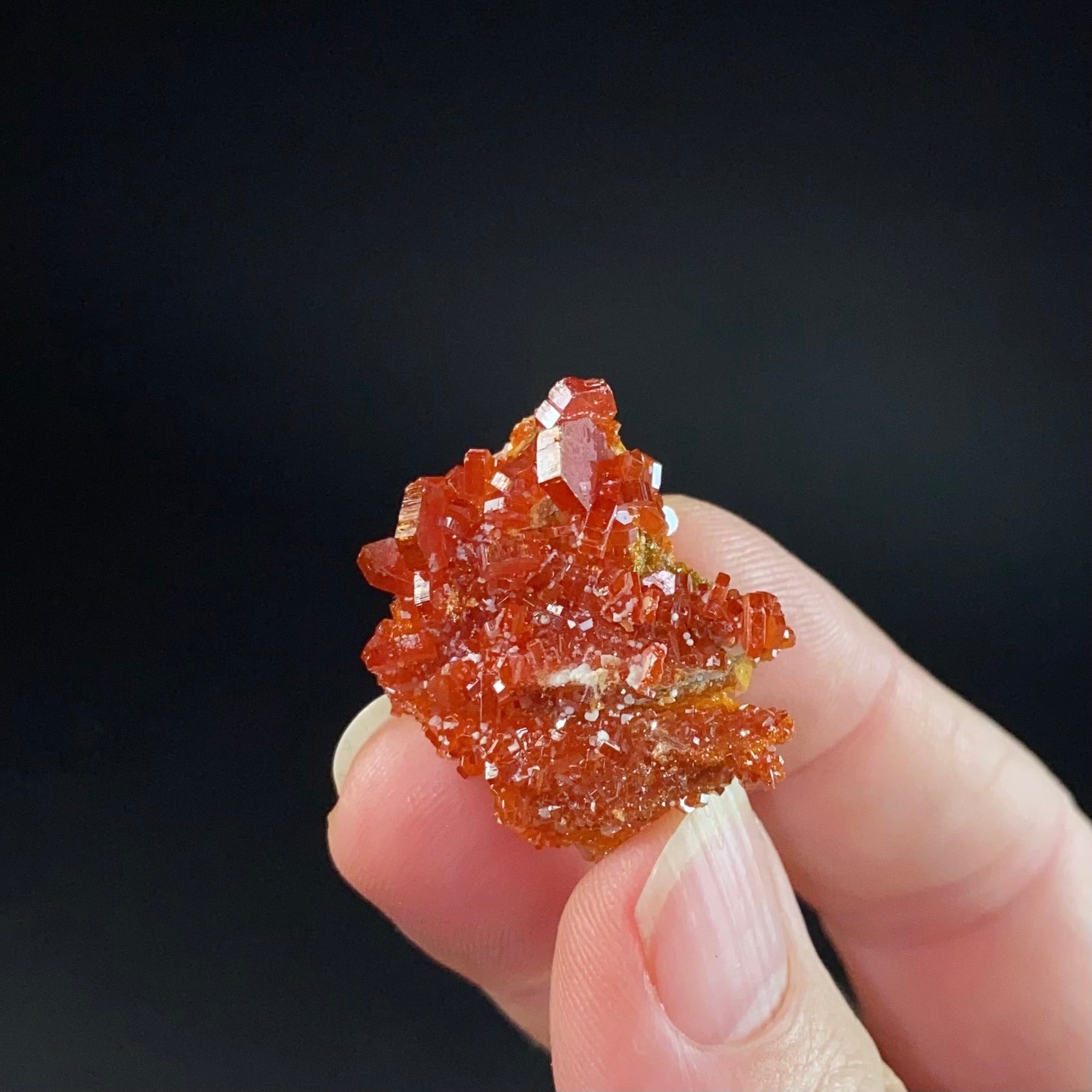 Gemmy Vanadinite Thumbnail Size Cluster