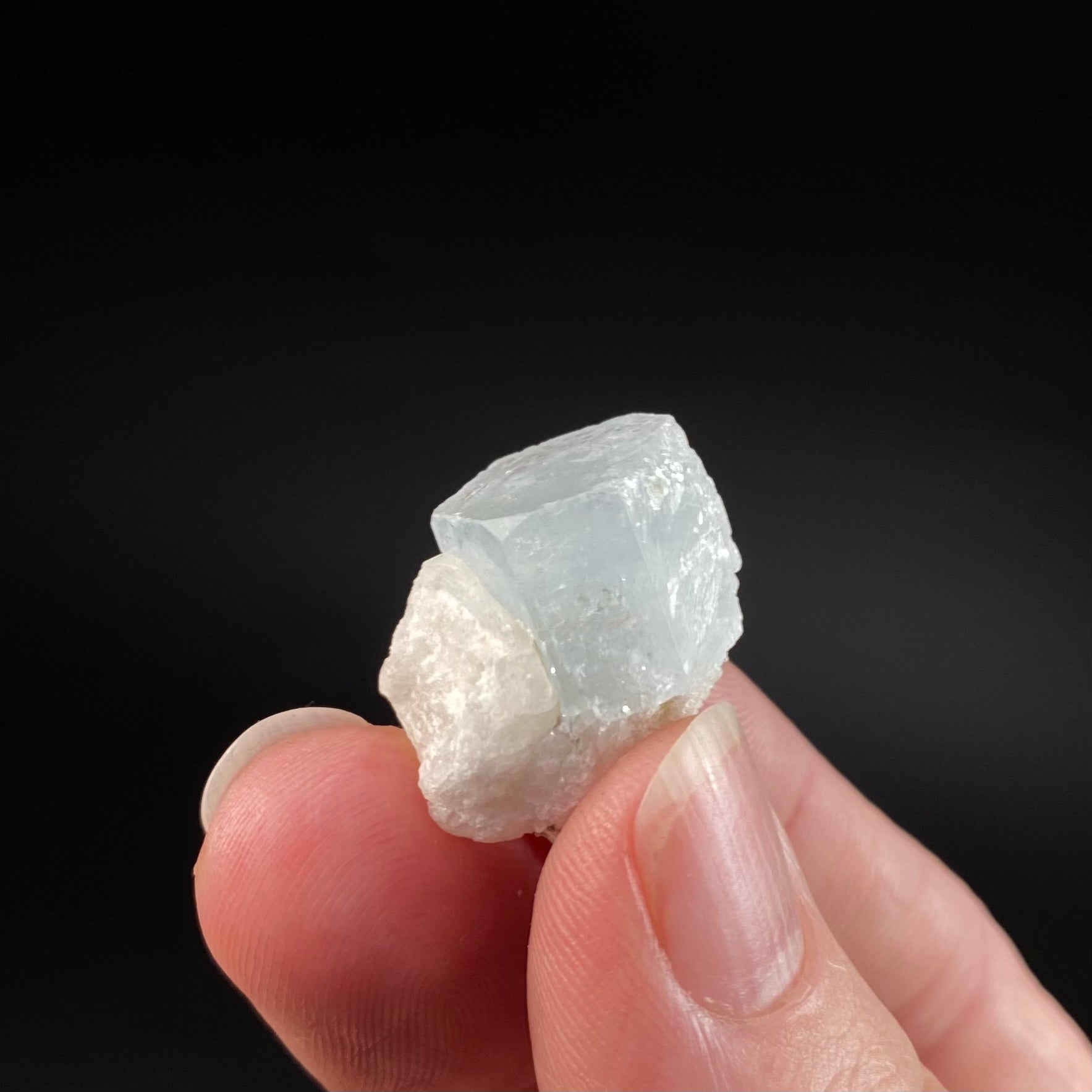 Terminated Aquamarine Crystal with Quartz Shigar Valley, Pakistan