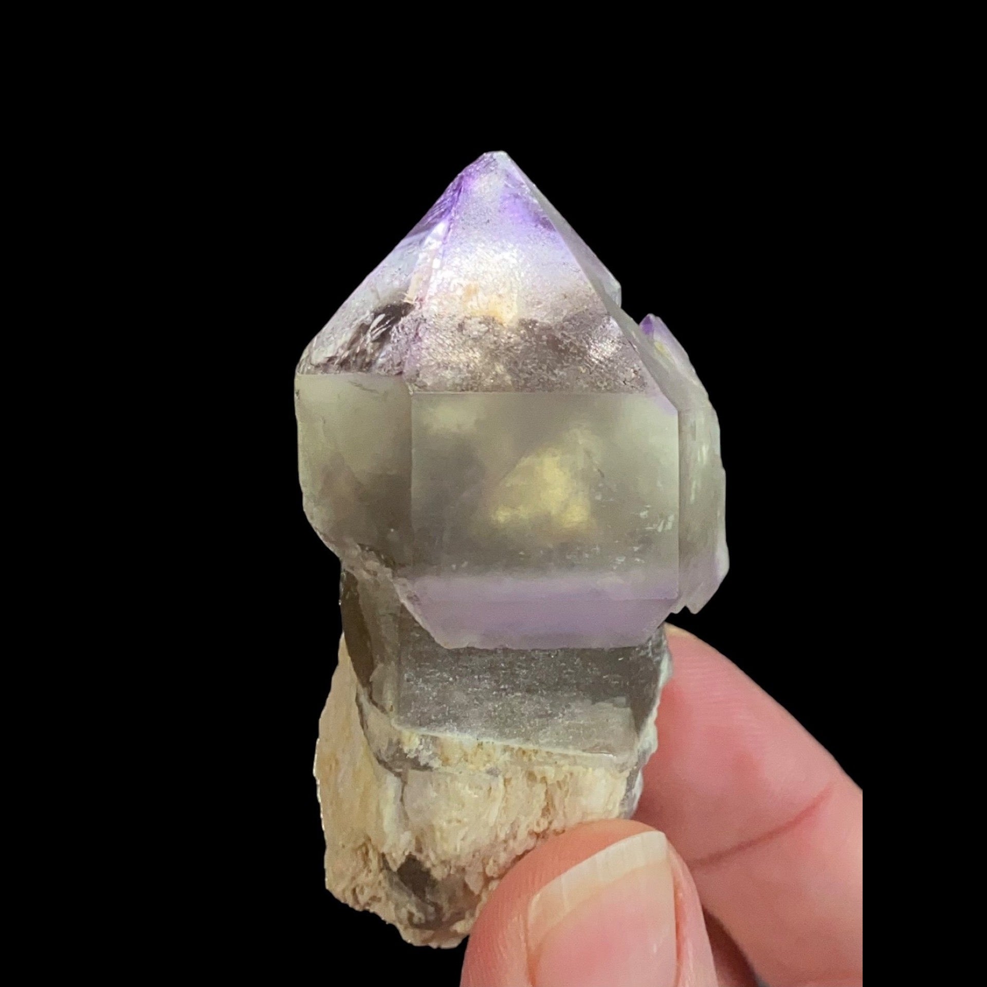 Amethyst Scepter Crystal with Feldspar, Shigar Valley, Pakistan