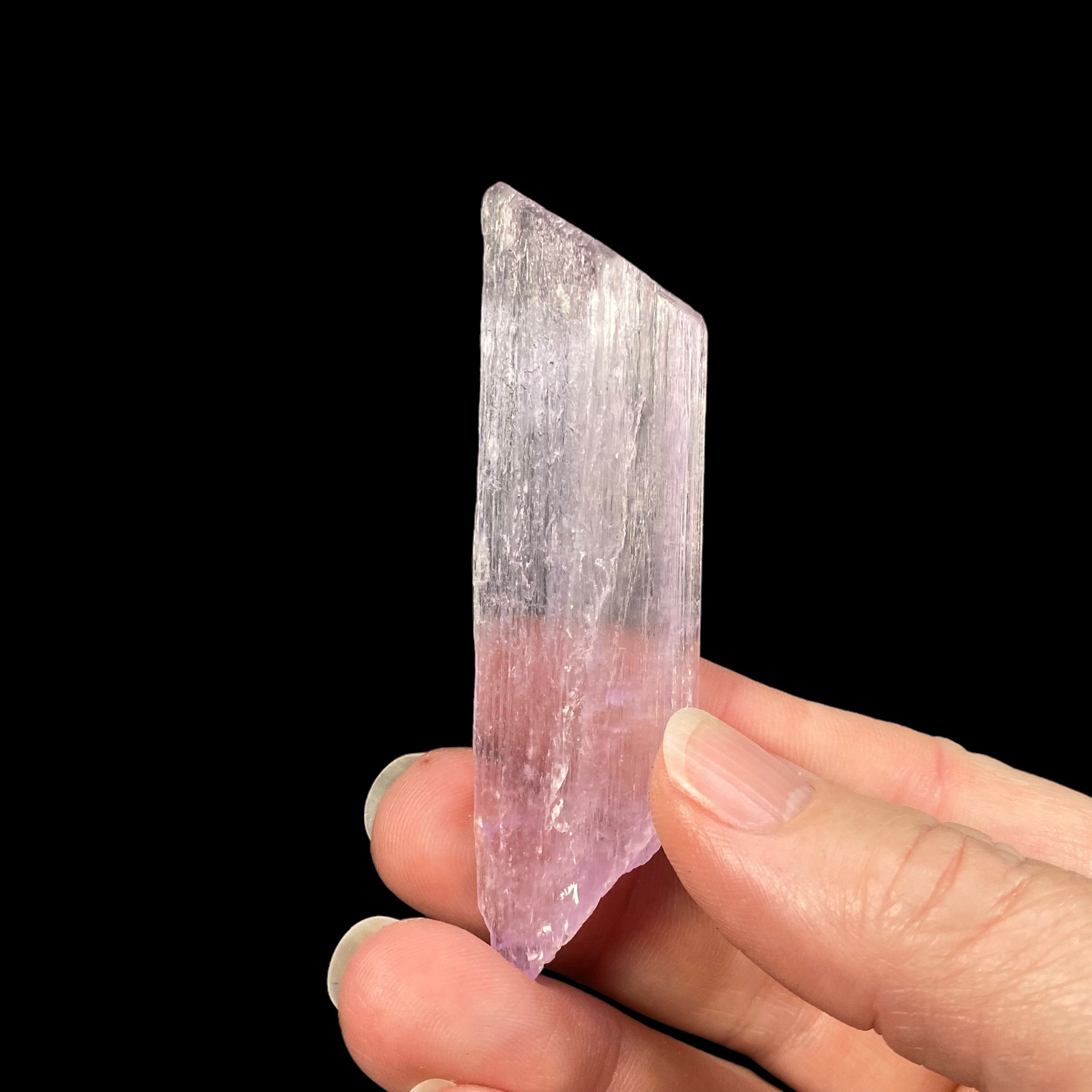 Pink Kunzite Spodumene Crystal, Fluorescent